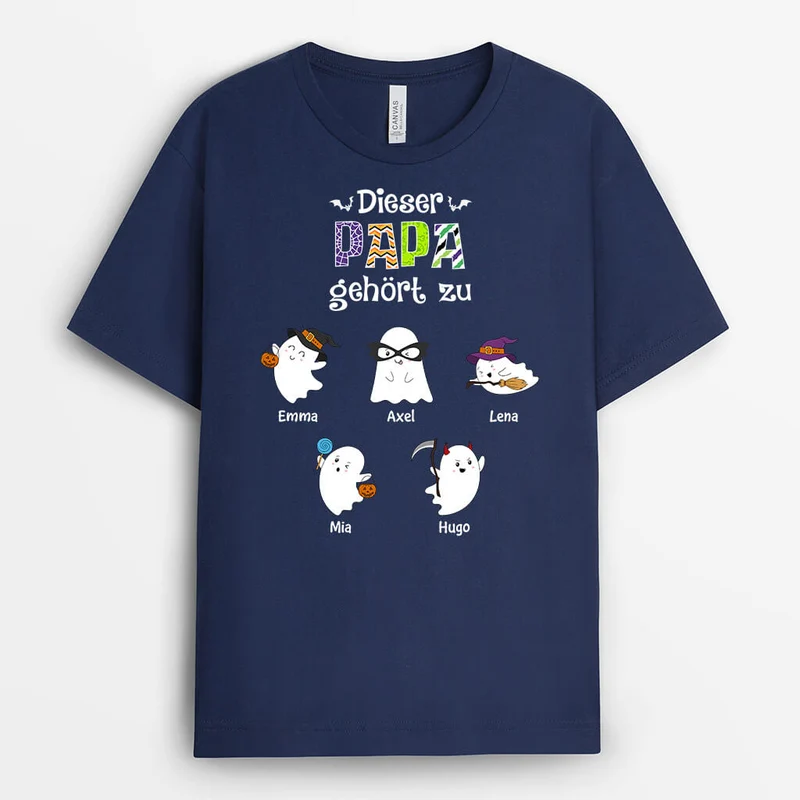Dieser Papa Gehört Zu - Personalisiertes Geschenk | T-shirt für Halloween