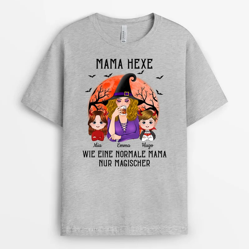 Oma Hexe wie normale Oma, nur magischer - Personalisiertes Geschenk | T-shirt für Halloween
