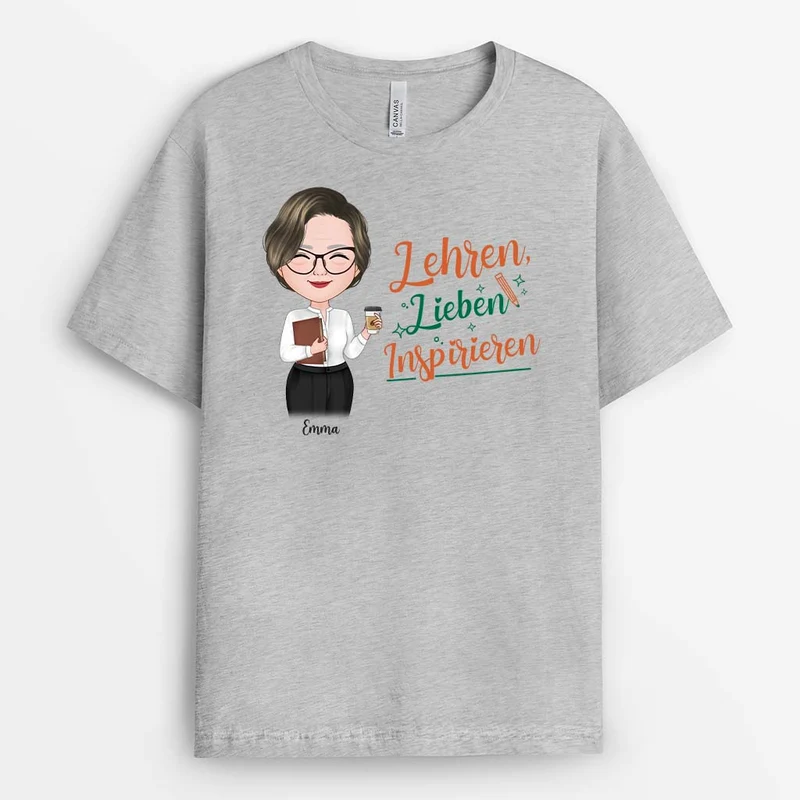 Lehren Liebe zu inspirieren - Personalisiertes Geschenk | T-shirts für Lehrerinnen