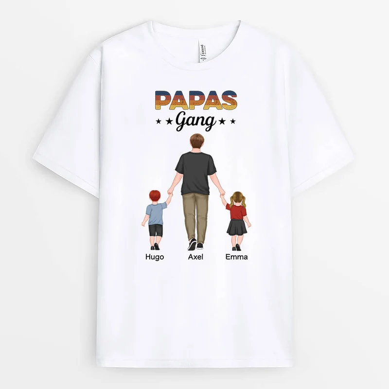 Papas Bande - Personalisiertes Geschenk | T-shirt für Papas