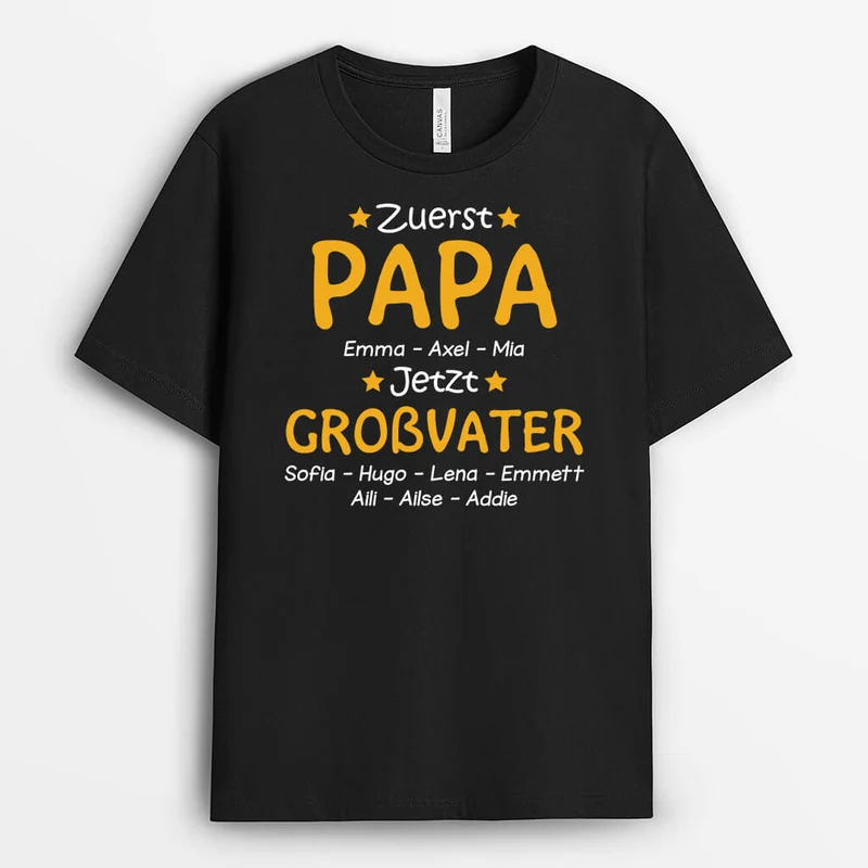 Geschenk Für Papa Opa - Personalisiertes Geschenk | T-shirt für Papas/Opas