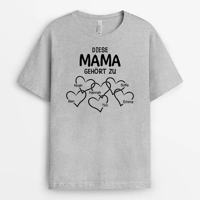 Diese Oma Gehört Zu Mit Herzen - Personalisiertes Geschenk | T-shirt für Omas