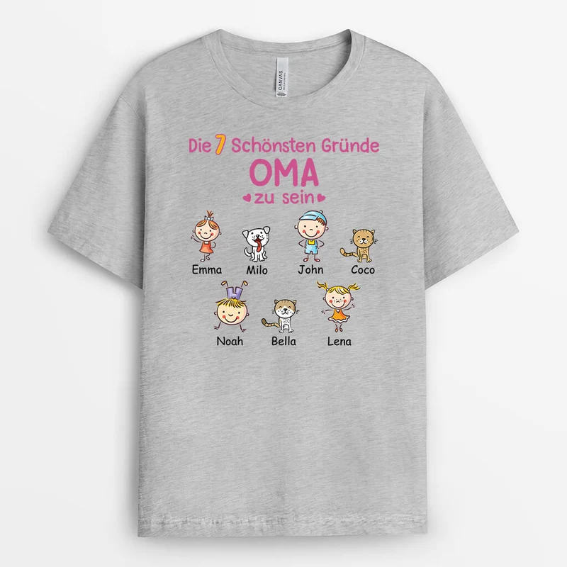 Gründe Warum Es Großartig Ist Oma Zu Sein - Personalisiertes Geschenk | T-shirt für Omas