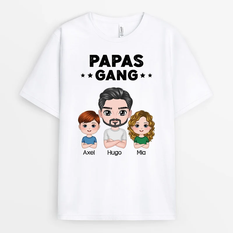 Opas Papas Gang - Personalisierte Geschenke | T-Shirt für Papa/Opa