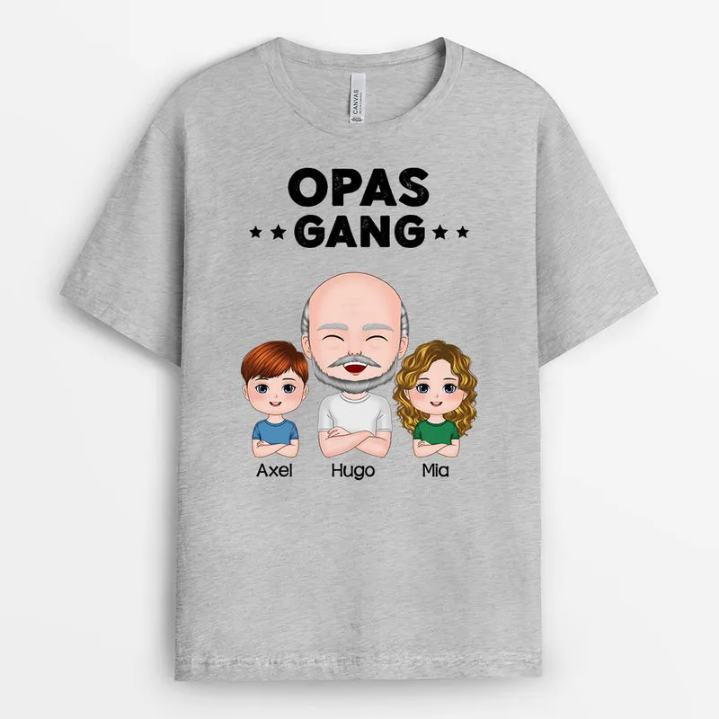 Opas Papas Gang - Personalisierte Geschenke | T-Shirt für Papa/Opa
