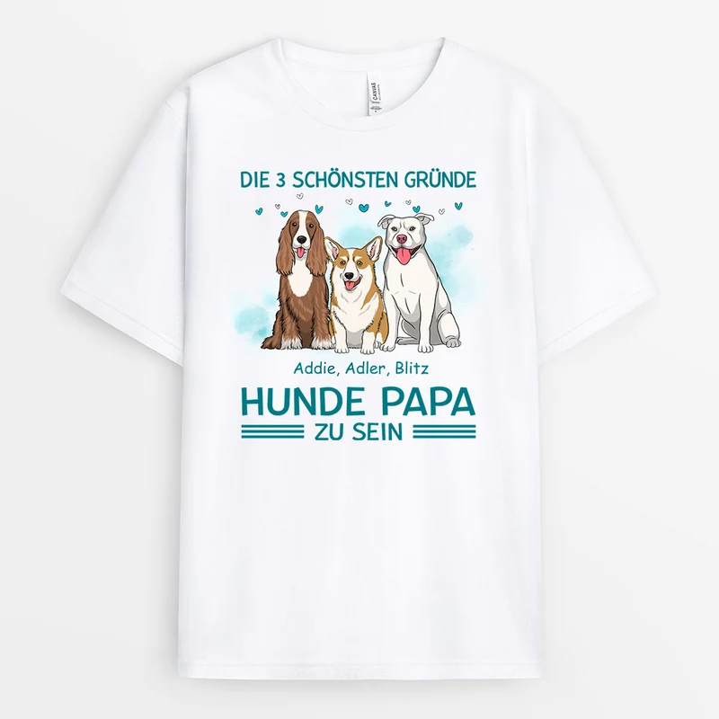 Schönste Gründe - Personalisierte Geschenke | T-Shirt für Hundebesitzer