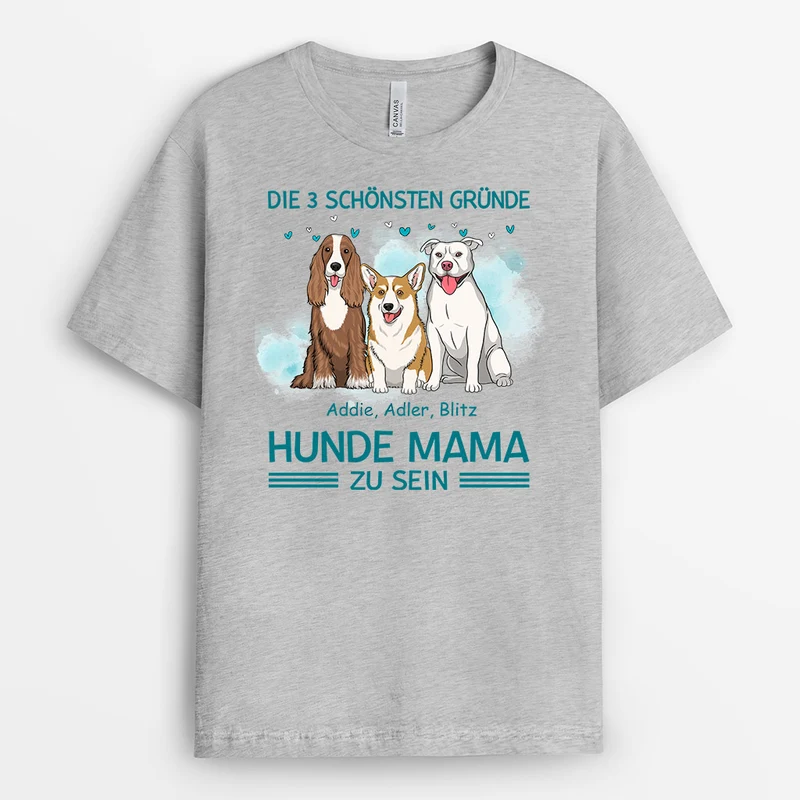 Schönste Gründe - Personalisierte Geschenke | T-Shirt für Hundebesitzer