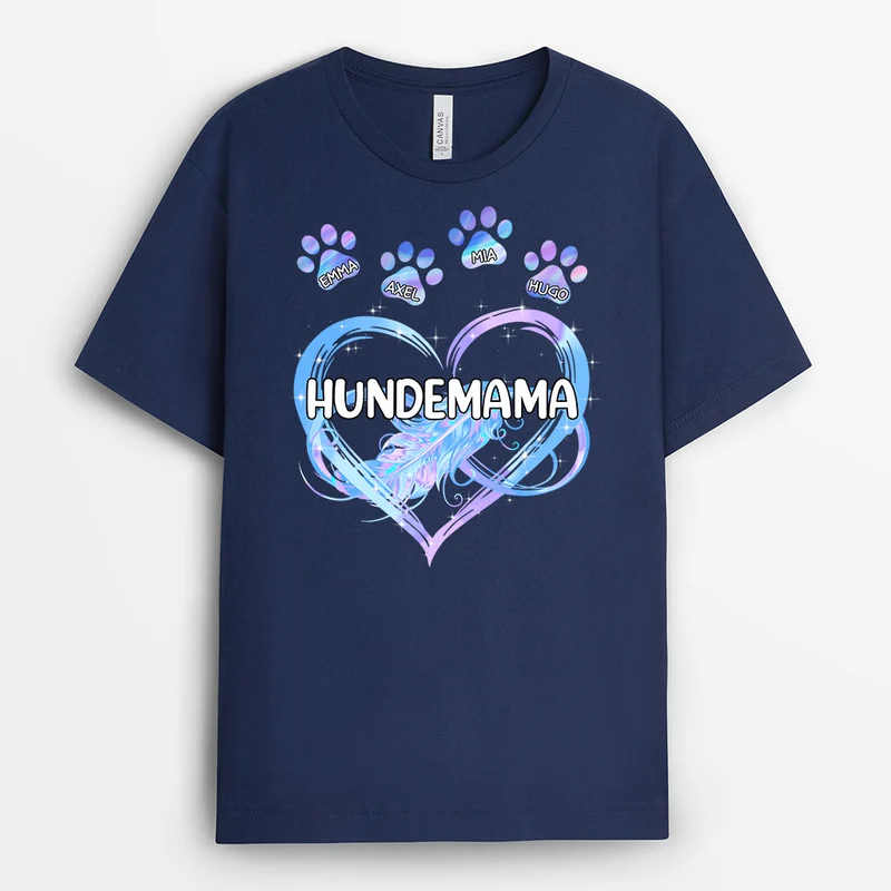 Hundemama Pfoten - Personalisierte Geschenke | T-Shirt für Hundebesitzer