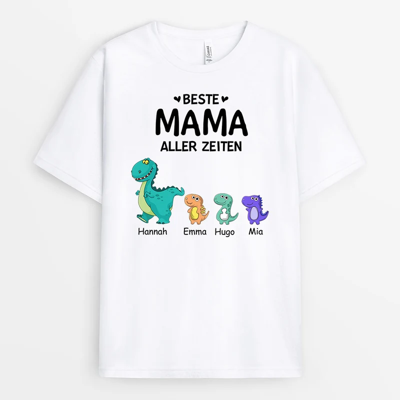 Beste Mama Aller Zeiten - Personalisierte Geschenke | T-Shirt für Mama/Oma
