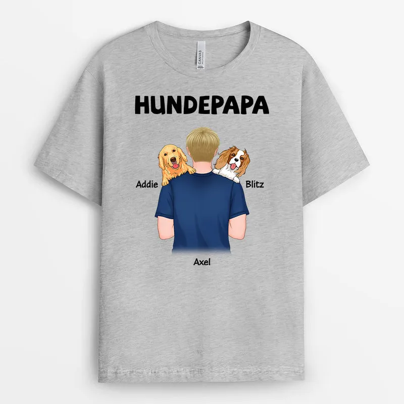 Hunde Papa - Personalisierte Geschenke | T-Shirt für Hundebesitzer