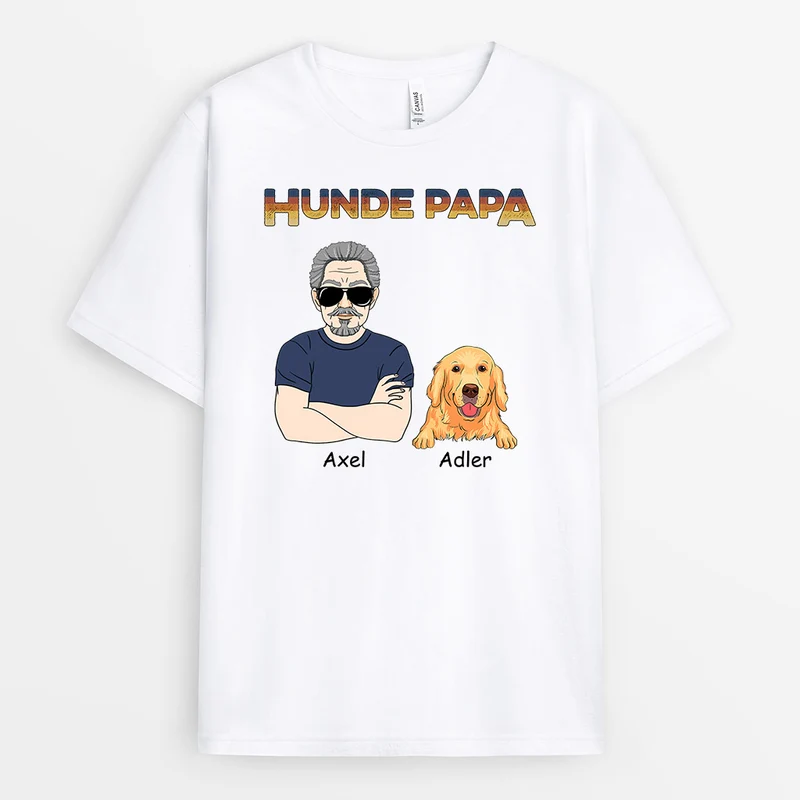 Cool Hunde Papa - Personalisierte Geschenke | T-Shirt für Hundebesitzer