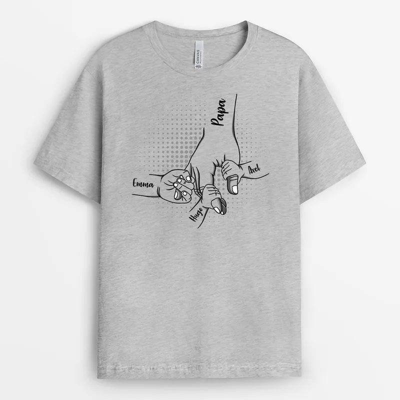 Zusammen Papa Kinder - Personalisierte Geschenke | T-Shirt für Papa/Opa