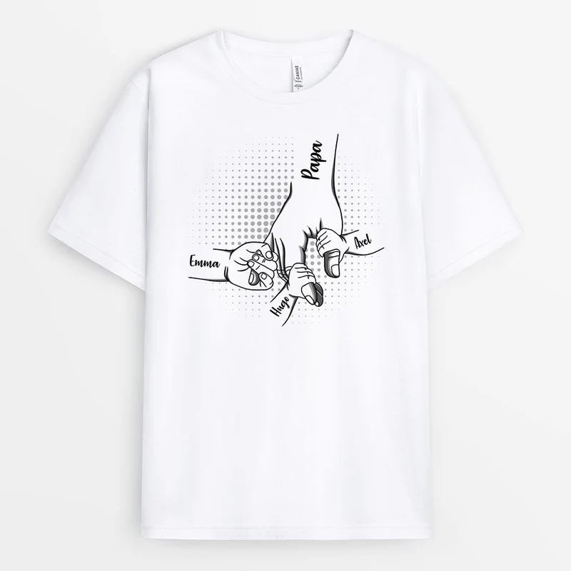 Zusammen Papa Kinder - Personalisierte Geschenke | T-Shirt für Papa/Opa