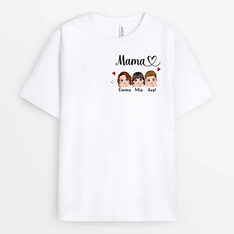 Oma Mama Kinder - Personalisierte Geschenke | T-Shirt für Mama/Oma