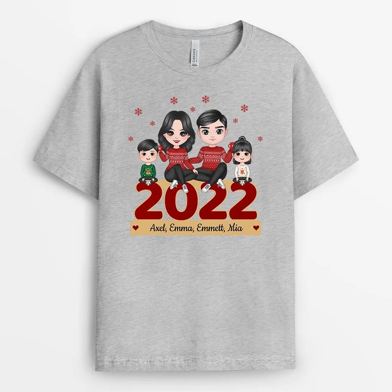 Die Familie - Personalisierte Geschenke | T-Shirt für Familie Weihnachten