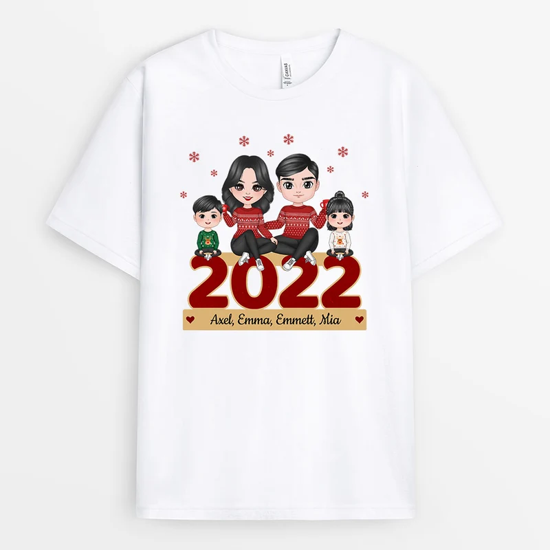 Die Familie - Personalisierte Geschenke | T-Shirt für Familie Weihnachten