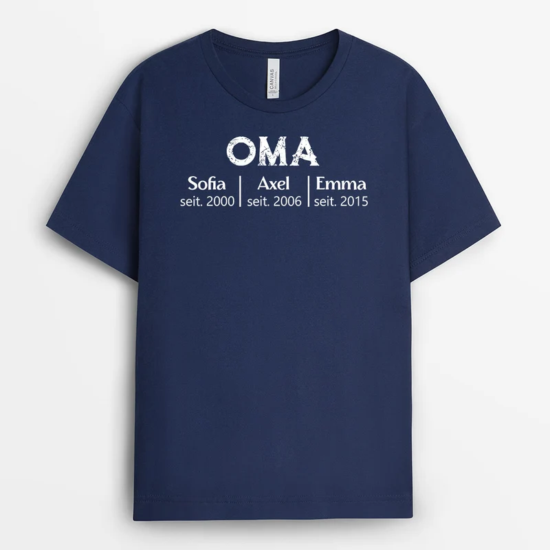 Mama Oma - Personalisierte Geschenke | T-Shirt für Mama/Oma