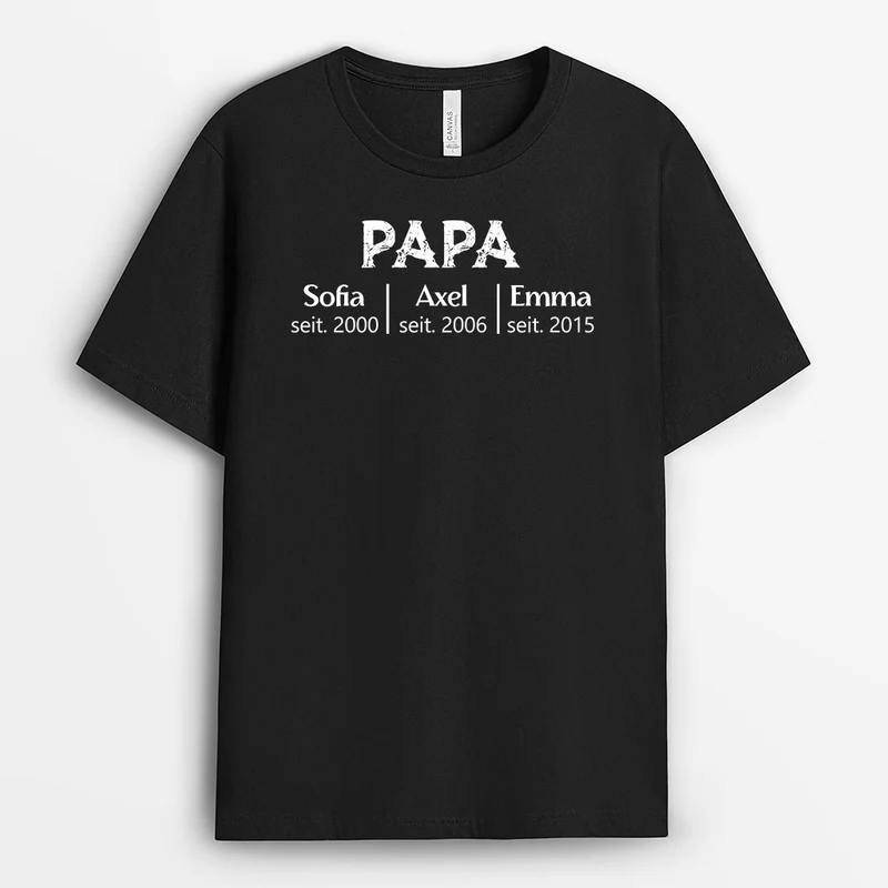 Papa Opa - Personalisierte Geschenke | T-Shirt für Papa/Opa