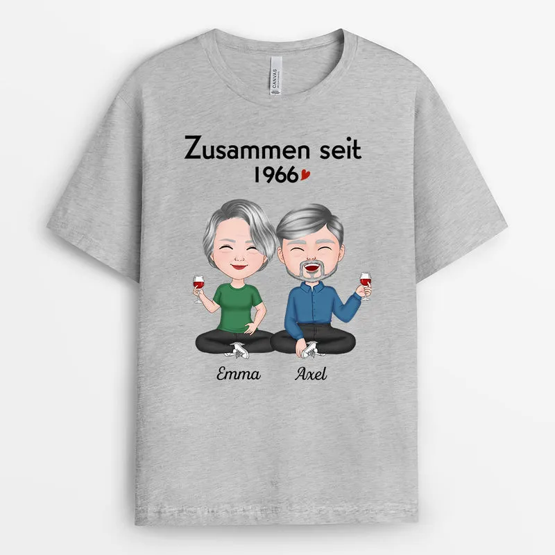 Zusammen Seit - Personalisierte Geschenke | T-Shirt für Paare/Pärchen