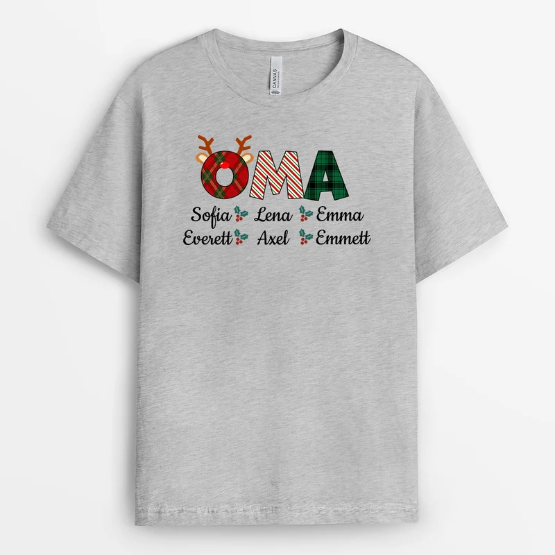 Schöne Weihnachten - Personalisierte Geschenke | T-Shirt für Mama/Oma Weihnachten