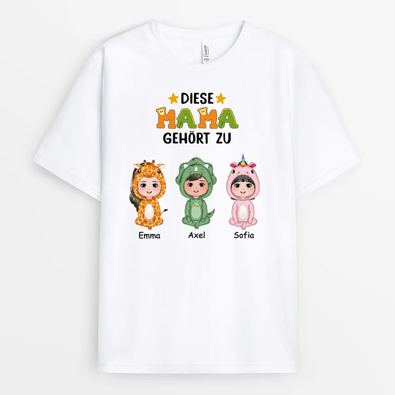 Diese Oma Mama Gehört Zu - Personalisierte Geschenke | T-Shirt für Mama/Oma