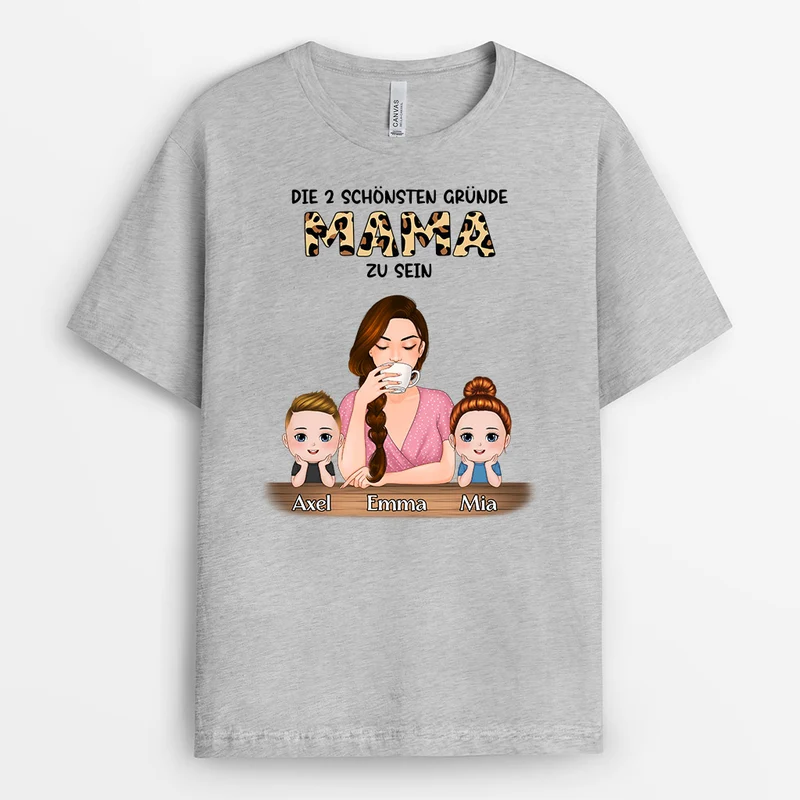 Leopard Gründe Oma Zu Sein - Personalisierte Geschenke | T-Shirt für Mama/Oma