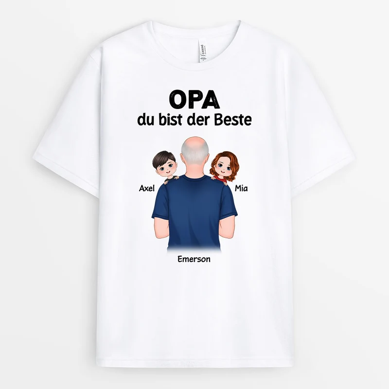 Du Bist Der Beste - Personalisierte Geschenke | T-Shirt für Papa/Opa