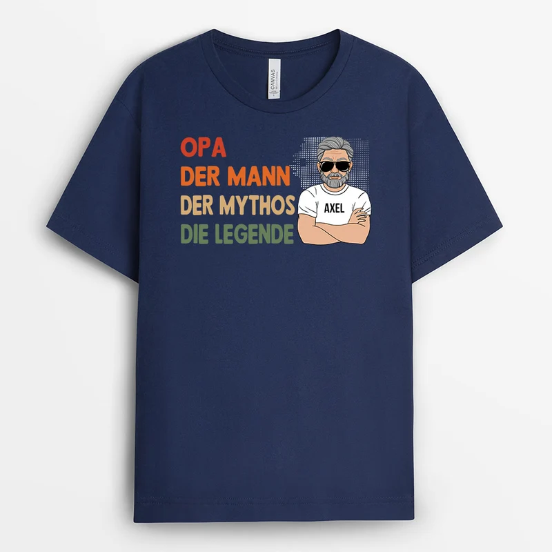 Papa Die Legende - Personalisierte Geschenke | T-Shirt für Papa/Opa