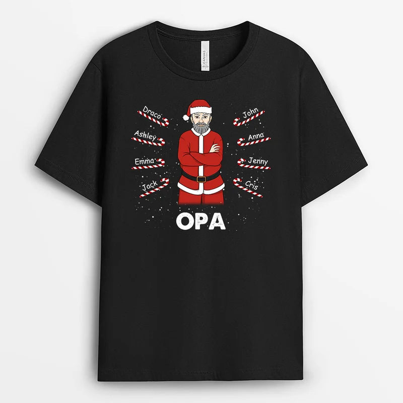 Opa Klaus Süßigkeit - Personalisierte Geschenke | T-Shirt für Papa/Opa Weihnachten