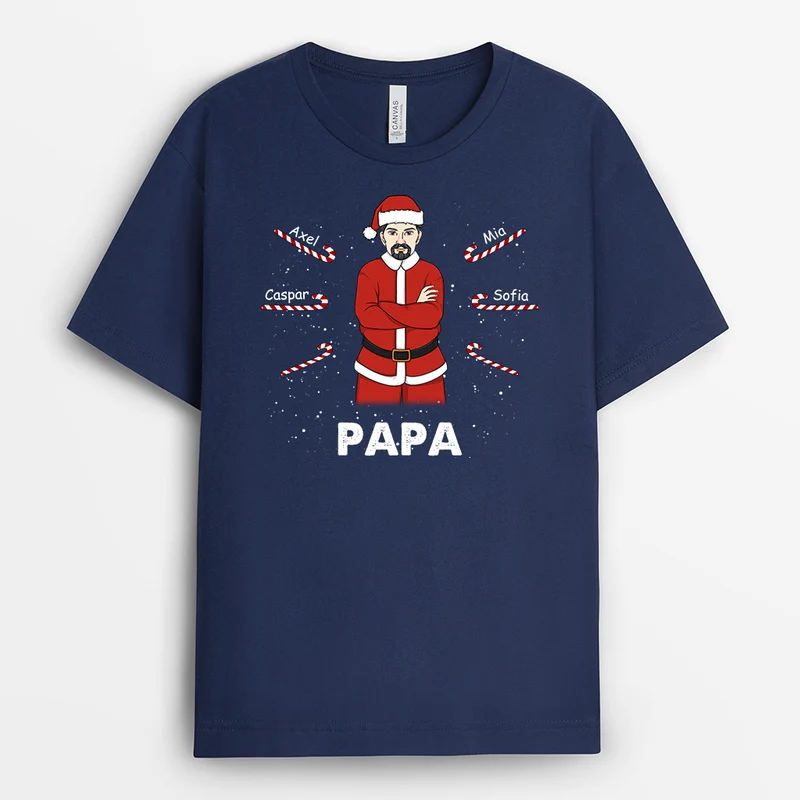 Opa Klaus Süßigkeit - Personalisierte Geschenke | T-Shirt für Papa/Opa Weihnachten