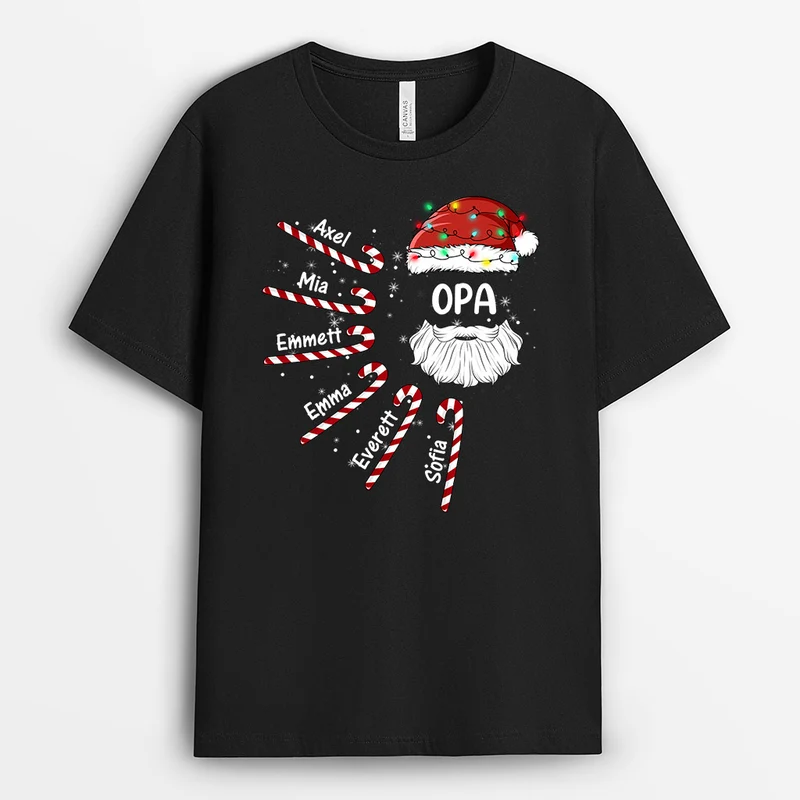 Mama Oma Süßigkeiten - Personalisierte Geschenke | T-Shirt für Mama/Papa Weihnachten