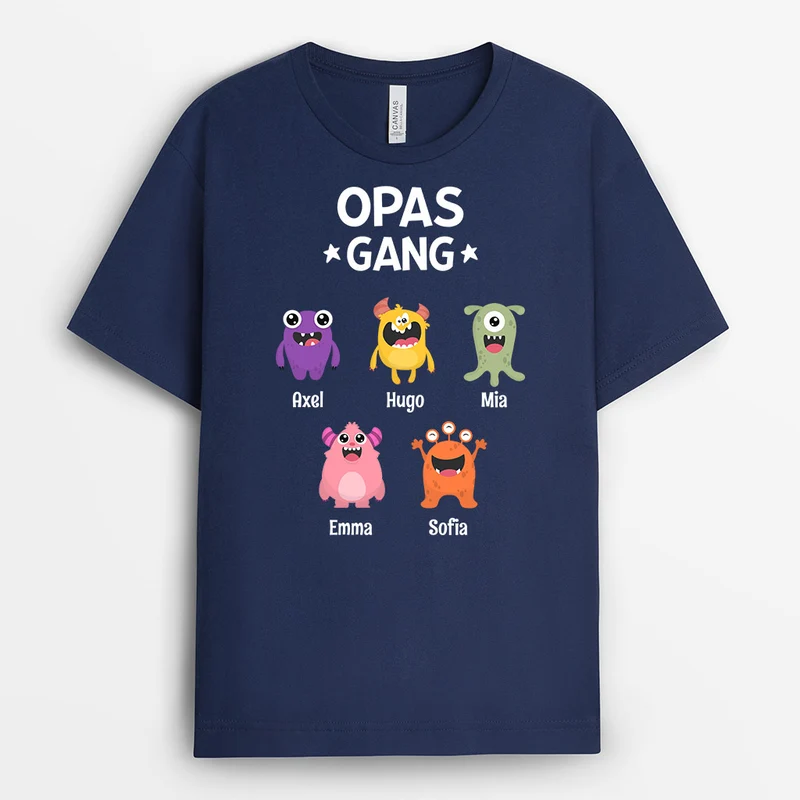 Opa Papa Gang - Personalisierte Geschenke | T-Shirt für Papa/Opa