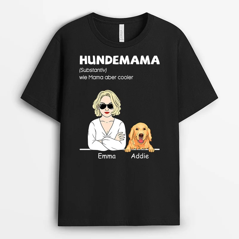 Coole Hundemama - Personalisierte Geschenke | T-Shirt für Hundebesitzer