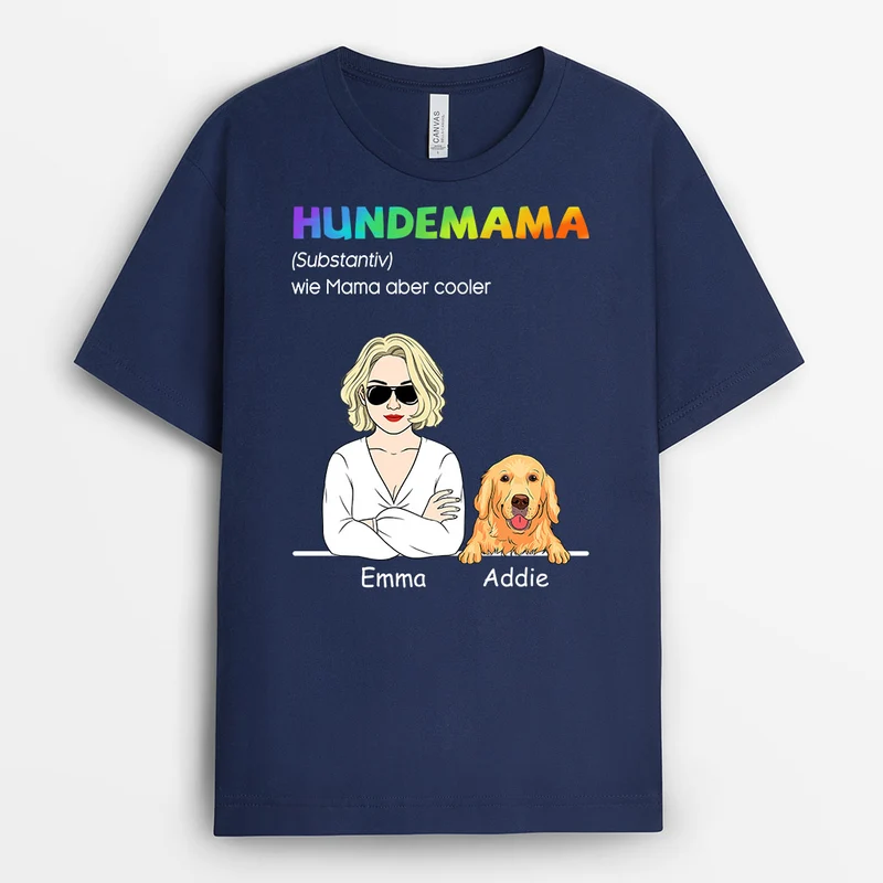Coole Hundemama - Personalisierte Geschenke | T-Shirt für Hundebesitzer