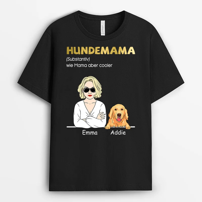 Coole Hundemama - Personalisierte Geschenke | T-Shirt für Hundebesitzer