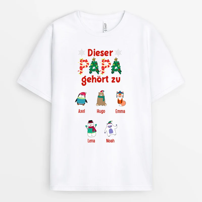 Dieser Opa gehört zu - Personalisierte Geschenke | T-Shirt für Opa/Papa