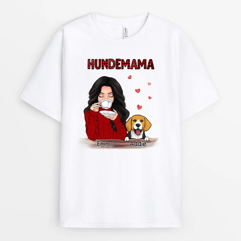 Hundemama - Personalisierte Geschenke | T-Shirt für Hundeliebhaber
