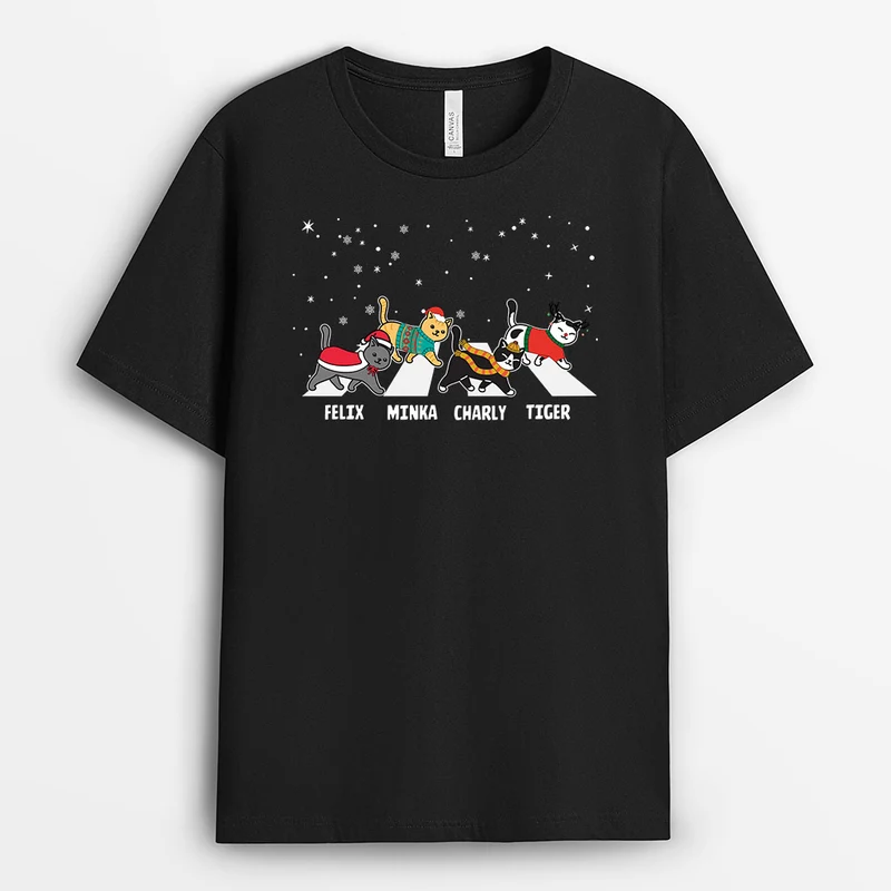 Laufende Katze - Personalisierte Geschenke | T-Shirt für Katzenliebhaber