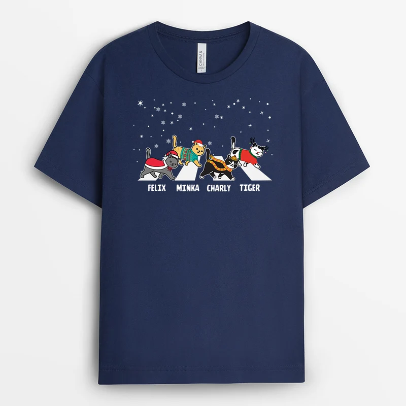 Laufende Katze - Personalisierte Geschenke | T-Shirt für Katzenliebhaber