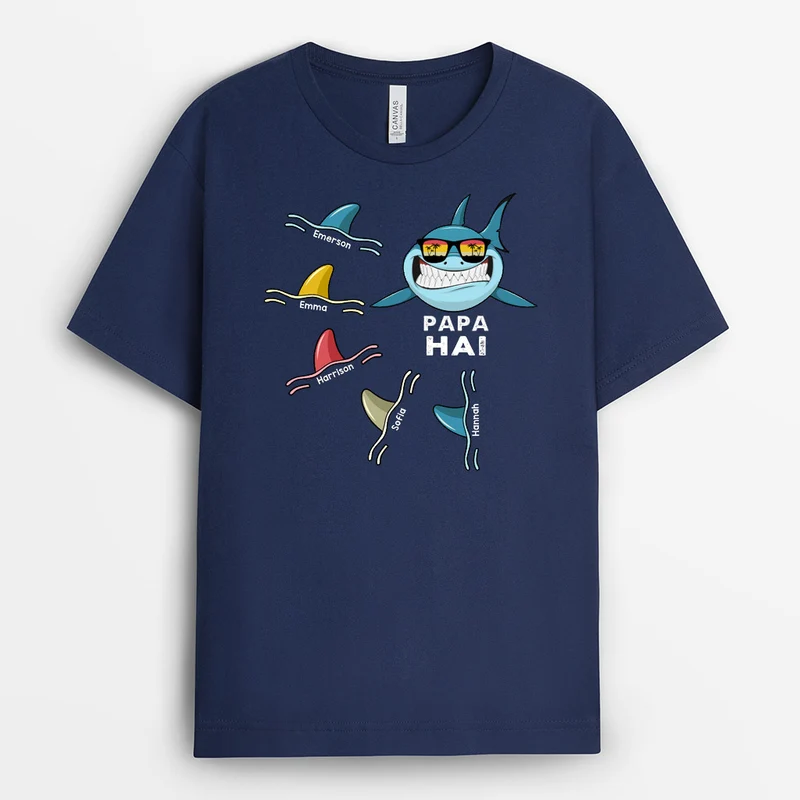 Papa Opa Hai - Personalisierte Geschenke | T-Shirt für Opa/Papa