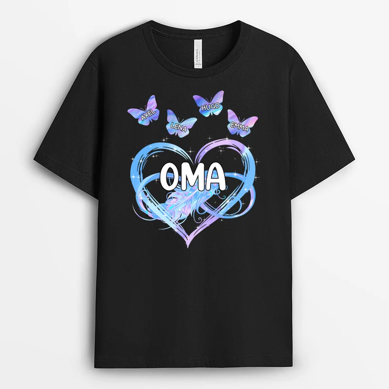 Glück Oma Zu Sein - Personalisierte Geschenke | T-Shirt für Mama/Oma