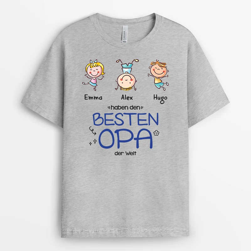 Bester Papa Der Welt - Personalisierte Geschenke | T-Shirt für Papa/Opa