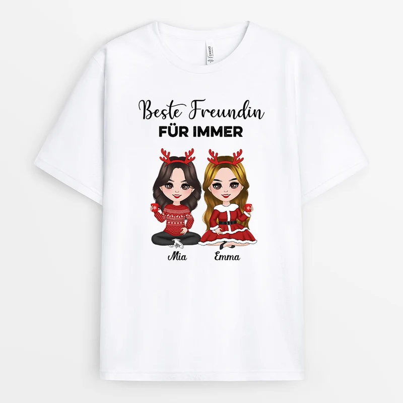 Beste Freundin Für Immer - Personalisierte Geschenke | T-Shirt für Besties/Beste Freundin