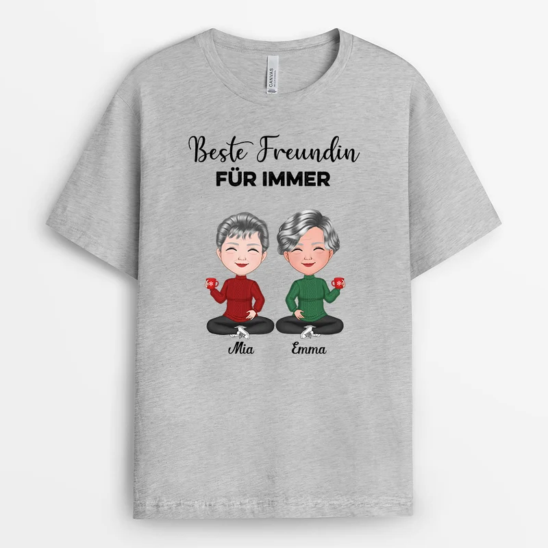 Beste Freundin Für Immer - Personalisierte Geschenke | T-Shirt für Besties/Beste Freundin