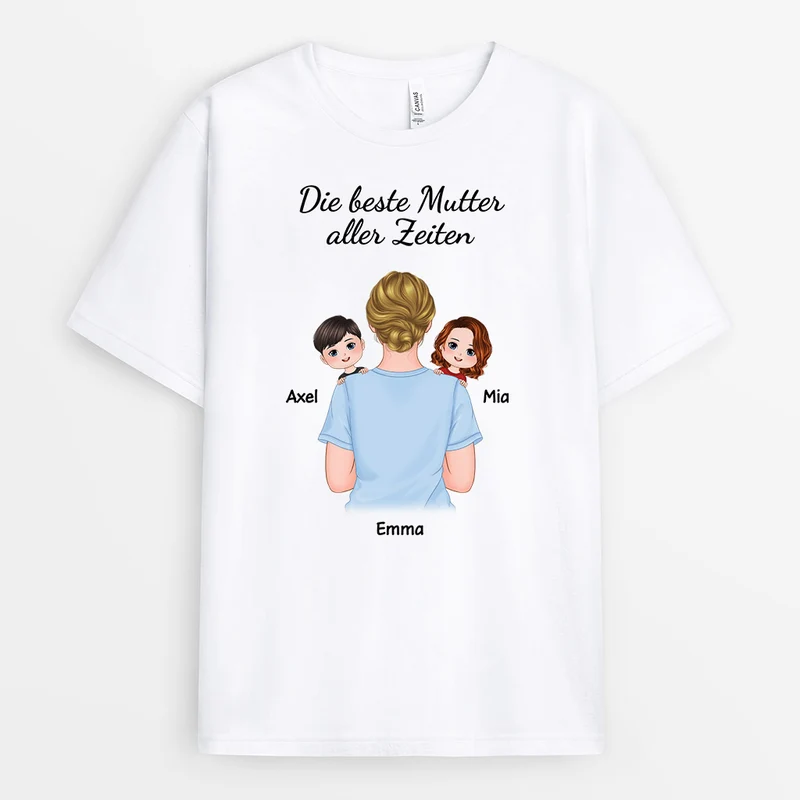 Beste Mama Aller Zeiten - Personalisierte Geschenke | T-Shirt für Mama/Oma