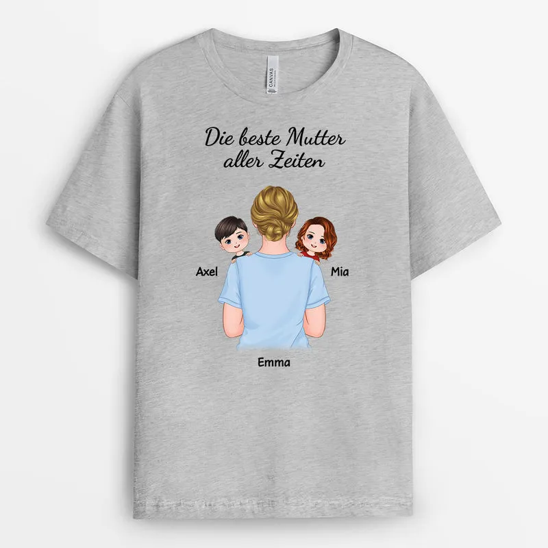 Beste Mama Aller Zeiten - Personalisierte Geschenke | T-Shirt für Mama/Oma