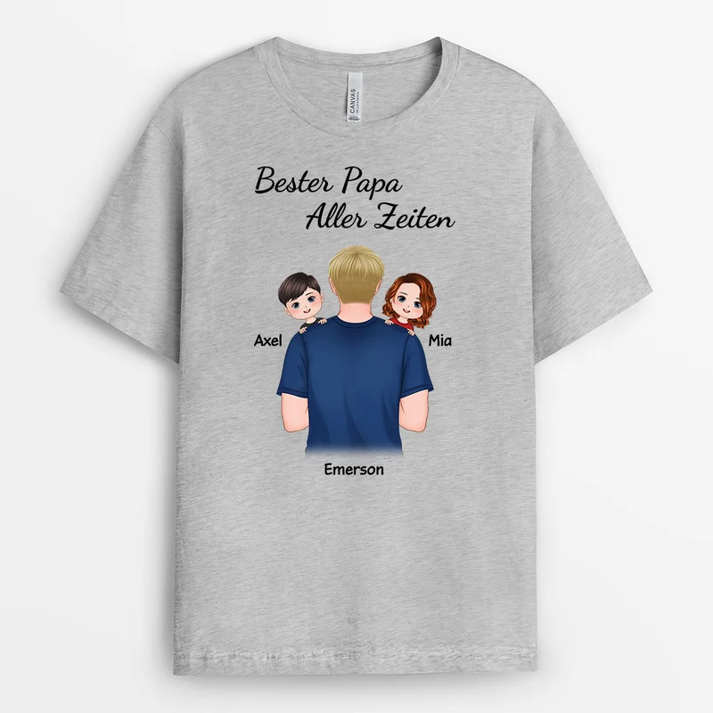 Bester Vater Aller Zeiten - Personalisierte Geschenke | T-Shirt für Papa