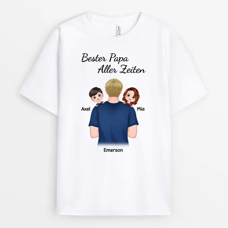 Bester Vater Aller Zeiten - Personalisierte Geschenke | T-Shirt für Papa