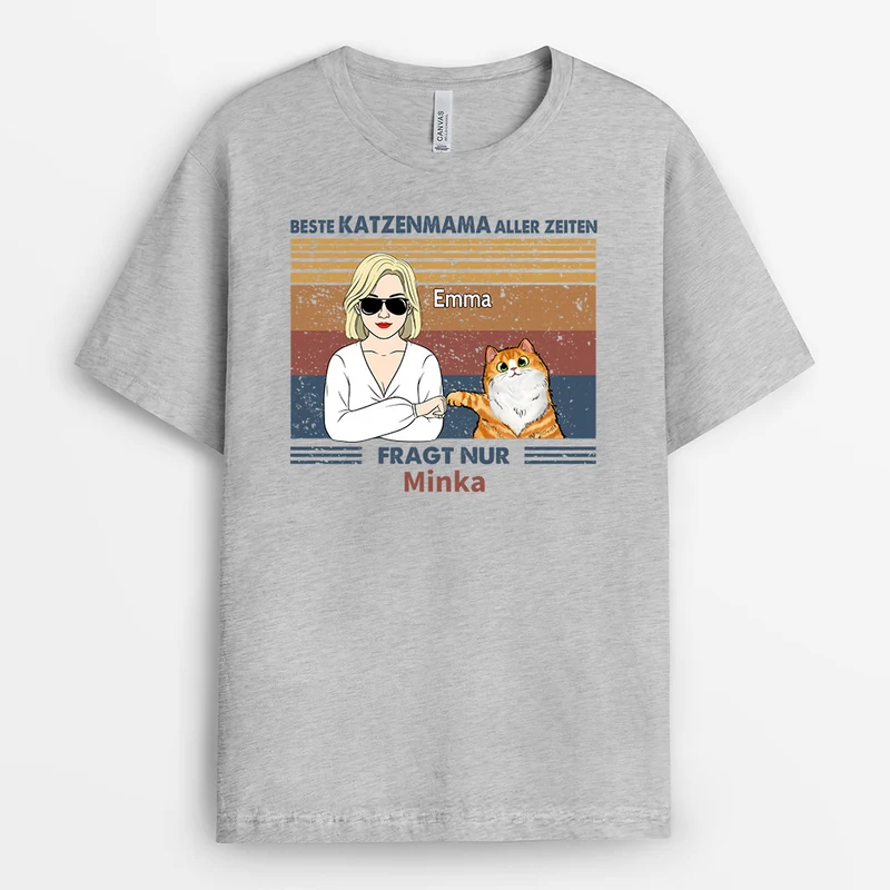 Lustige Katze - Personalisierte Geschenke | T-Shirt für Katzenbesitzer