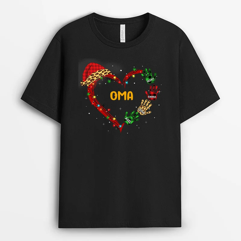 Omas Herz - Personalisierte Geschenke | T-Shirt für Oma/Mama
